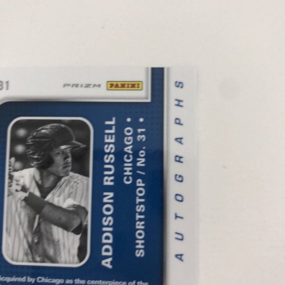 2015 Prism Refractor Addison Russell signed Autograph-Chicago Cubs 33/99 MLB - Picture 5 of 8
